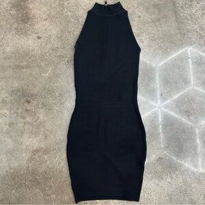 Hot Miami Styles | Dresses | Hot Miami Styles Black Ribbed Bodycon Mini  Dress Sexy Stretch Zip Womens Small | Poshmark